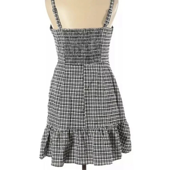 Parker Black & White Gingham Print Dress - Picture 2 of 12